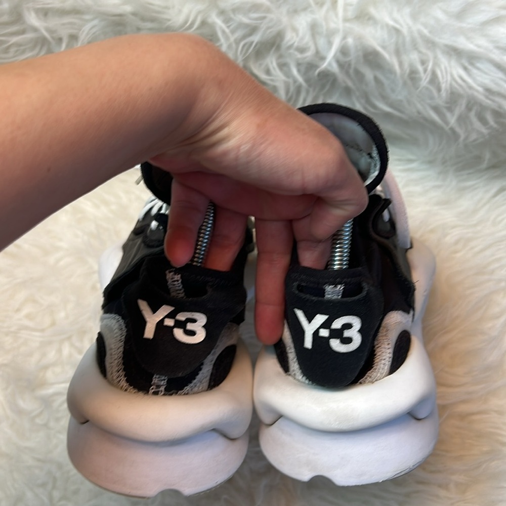 adidas Men’s Y-3 Kaiwa Black/White Chunky Futuristic Sneakers Size 8 US - Picture 8 of 17